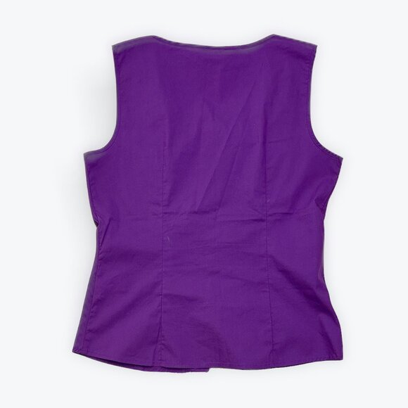 S Vintage Suzy Purple Ruffled Top - Picture 2 of 3